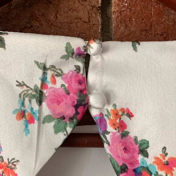 Hope & Ivy Maternity Pink Floral Midi Satin Dress - Picture 8 of 9